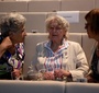 Member of the JKEF’s Board of Directors, Ewa Wierzyńska (right) talks to Krystyna Budnicka, member of the Children of the Holocaust Association (left) and Anna Bando, President of the Association of Polish Righteous Among the Nations (middle) (Photo: Ewa Radziewicz)
