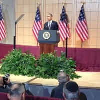 President Obama announcing the award