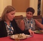 AJC staffer Gosia Weiss and Harriet Schleifer from AJC's Executive Council at the Embassy dinner (Wanda Urbanska)