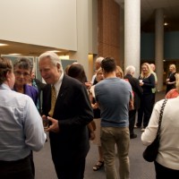 Reception at SLU on the occasion of the opening of Karski exhibition. (Photo: Kegan Phillips)