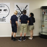 Bonita Springs Charter School students touring the Karski exhibit (Photo: Courtesy of the Holocaust Museum & Education Center of Southwest Florida)