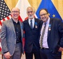 Clark Young, David Strathairn, and Derek Goldman awarded the Knight’s Cross of the Order of Merit of the Republic of Poland (Photo: Alex Szopa. Courtesy of the Embassy of the Republic of Poland.)