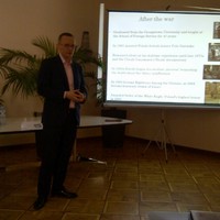 FEJK executive director Wojciech Bialozyt making the presentation