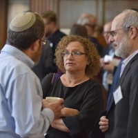 Shaul Stampfer of the Hebrew University, Ela Bauer of the Tel Aviv University, and Gershon Bacon of the Bar-Ilan University at the 4th PJSW (Photo: Peter Smith)