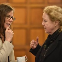 Karen Underhill and Irena Grudzińska-Gross of Princeton University (Photo: Peter Smith)