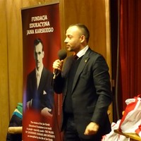 Szymon Pawlak talking about Karski's impact (Photo: FEJK)