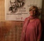 Carole Bilina with the play's poster (Jane Robbins)