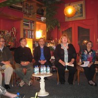The pre-show panel: Dale McFadden, Arthur Feinsod, Chris Berchild, Mary Skinner and Ewa Wierzyńska (Photo: Bożena U. Zaremba)
