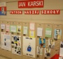 A display of Karski posters at the Jan Karski Polish School in Palos Heights, IL  (Photo: Courtesy of Marek Adamczyk)