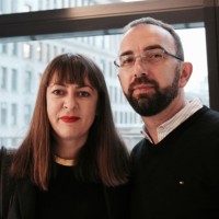 Magda Mazurek Nuovo of the Polish Cultural Institute New York and Aleksander Korab (Photo: Julian Voloj)
