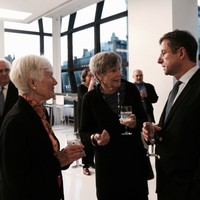 Christine Nagorksi, Barbara Wierzbiańska, and Robert Kostrzewa, Vice Dean at the New School (Photo: Julian Voloj)