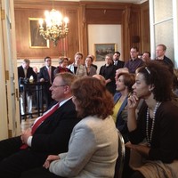 The audience, which included Zygmunt and Bozena Matynia, Nancy Pelosi and Julie Jones