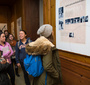 Audience viewing the Karski exhibition (Photo: Joshua Cuppek)