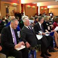 An overflow crowd at the event including Witold Sobków 