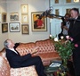 Karski in his room at the Museum of the City of Lodz 1999  (Photo: Courtesy of the Museum)