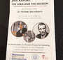 Announcement about Dr. Berenbaum's talk at the Karski exhibition opening (Photo: Courtesy of Tennessee Holocaust Commission)