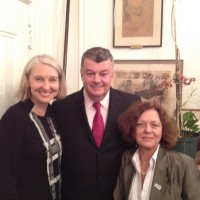 Wanda Urbanska with Alex Storozynski and Ewa Junczyk-Ziomecka