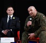 Łukasz Mieszkowski, historian at the Pilecki Institute, and Senior Staff Warrant Officer with the Polish Army, Dariusz Pastor (Photo: Danuta Matloch)