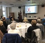 Wanda Urbanska introduces her program to an engaged audience at Beth Meyer Synagogue (Photo: Jane Robbins)