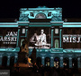 Karski's image projected on the Palace (Agencja Gazeta)