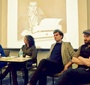 Paneliści podczas dyskusji:  Anita Norich, Julie Cooper, Andrzej Brylak, and Daniel Khan ((zdj. Agnieszka Jeżyk))