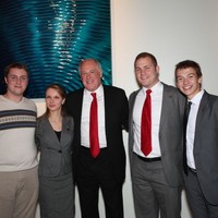 Purdue University students with the Governor