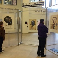 UW students stop by to explore the Karski exhibit (Courtesy of the University of Washington)