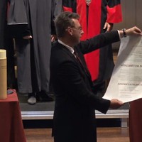 The reading of the honoris causa diploma (Photo: Courtesy of the Ignacy Jan Paderewski Academy of Music)