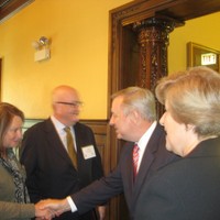 Connie and John J. Kurowski, Senator Richard Durbin and Bożena Nowicka McLees (Photo: Bożena U. Zaremba)