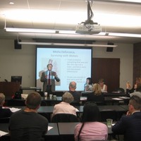 Neal Pease of the University of Wisconsin presenting his paper (Photo: Bożena U. Zaremba)