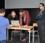 Marco Rizzo i Lelio Bonaccorso przed rozpoczęciem spotkania na Akademii Sztuk Pięknych 