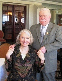 Wanda Urbanska with Former Polish President Lech Walesa