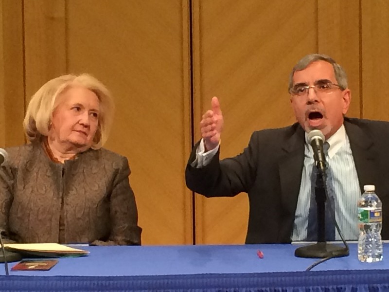 Panelists Ambassador Melanne Verveer with Professor Anthony Arend  (photo: Jane Robbins)