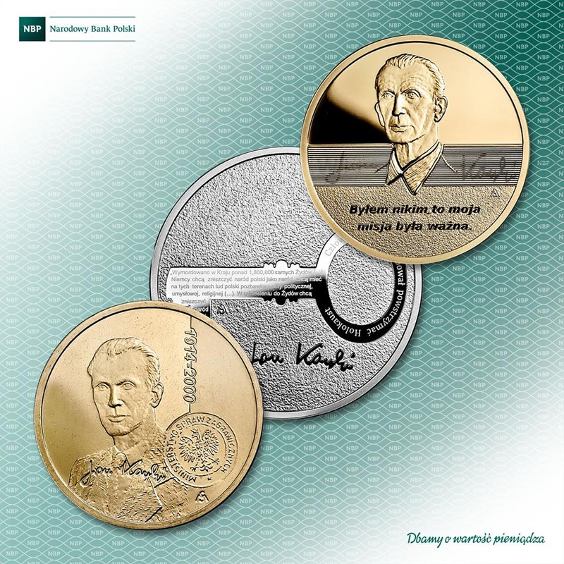 Jan Karski Coin Issued by the National Bank of Poland