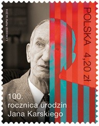 The new Polish stamp in Karski's honor