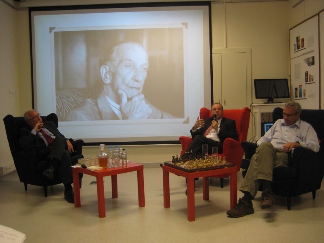 Stradom Center for Dialogue - Prof Skotnicki, the Ambassador of Israel to Poland and Ambassador Maciej Kozlowski (photo by Bozena U. Zaremba)