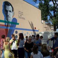 Uroczyste odsłonięcie muralu Jana Karskiego w Warszawie