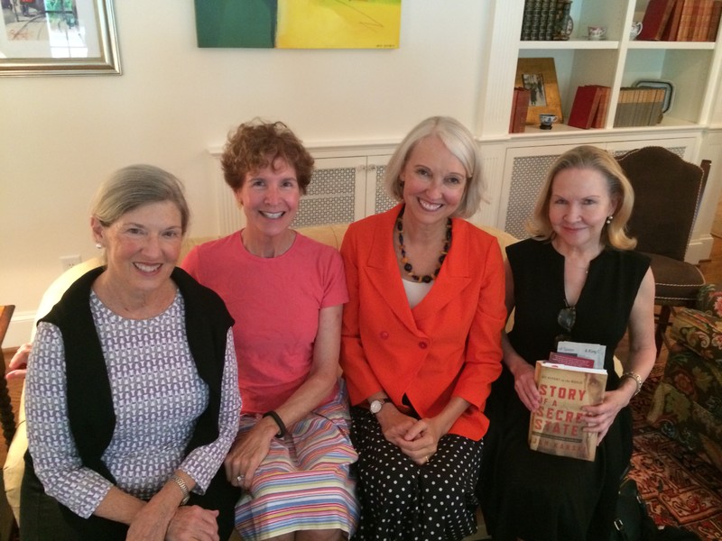 Members of the GRITS book club from left to right, Hadley Hines, Linda Grew, Wanda Urbanska (presenter), and Pandora Shaw; photo by Rob Grew