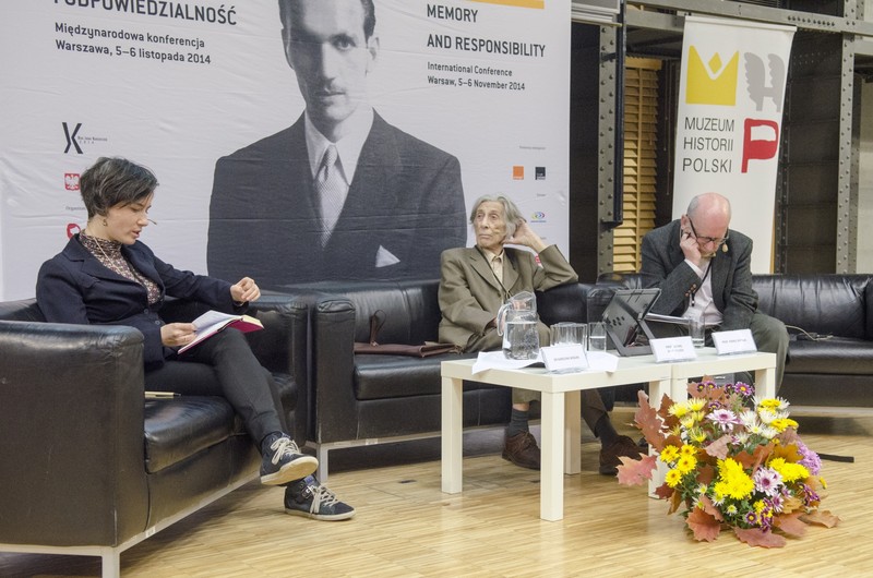 dr Karolina Wigura, prof. dr hab. Jerzy Jedlicki, prof. dr hab. Paweł Śpiewak - uczestnicy II panelu; fot. Jarosław Zuzga