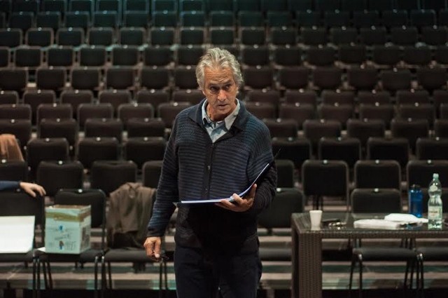 David Strathairn during the rehearsal at the IMKA Theater in Warsaw (Photo: Seweryn Pogorzelski)