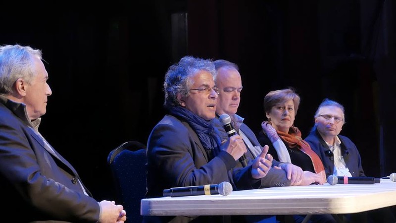 Panel discussion with Andrzej Rojek, Sławomir Grünberg, E. Thomas Wood, Bożena Nowicka McLees and Zbigniew Banaś at the Copernicus Center (Photo: Jakub Luczkiewicz)