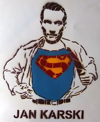 Jan Karski as a hero from the street-art workshop (photo: Dariusz Paczkowski)