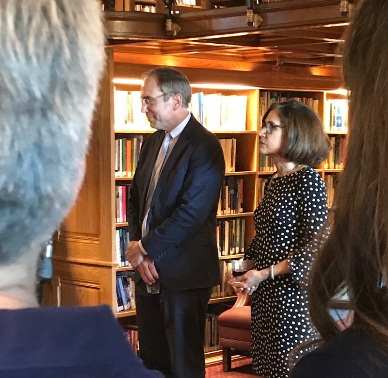 Dr. Richard Brown and his wife, Claudia at the gathering honoring his achievements (Photo: Wanda Urbanska)