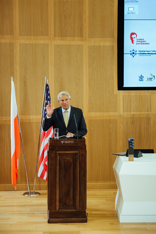 Professor Peter F. Krogh speaking at the international conference in Poland, The Great Power and Poland: 1919-2019. (Photo: Przemek Bereza)